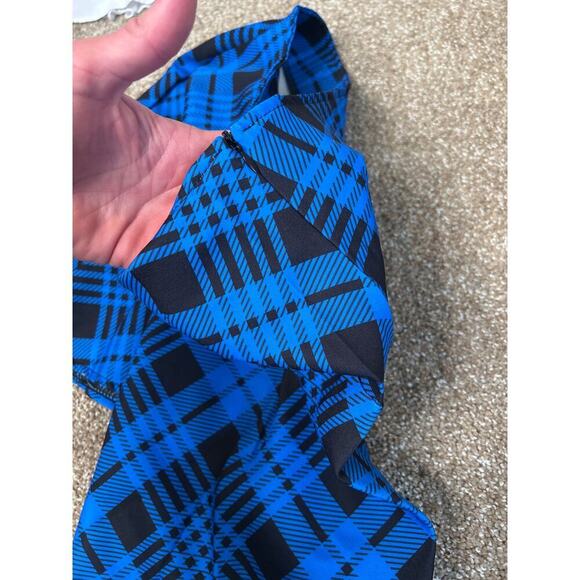 Chicgenes Blue/Black plaid skater circle mini skirt Catholic school girl NEW S - Picture 8 of 8